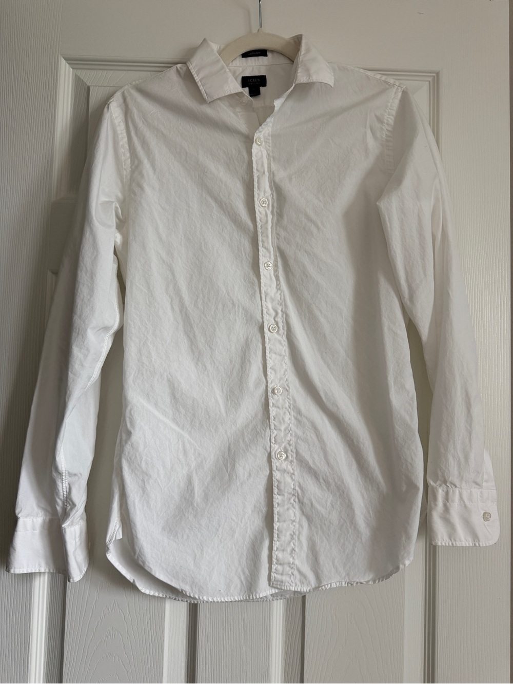 J. Crew Ludlow White Long-Sleeve Button-Up Shirt